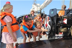 Piratentocht op een schip!<br>